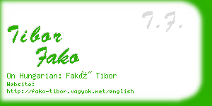 tibor fako business card